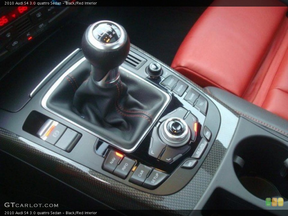 Black/Red Interior Transmission for the 2010 Audi S4 3.0 quattro Sedan #44667275