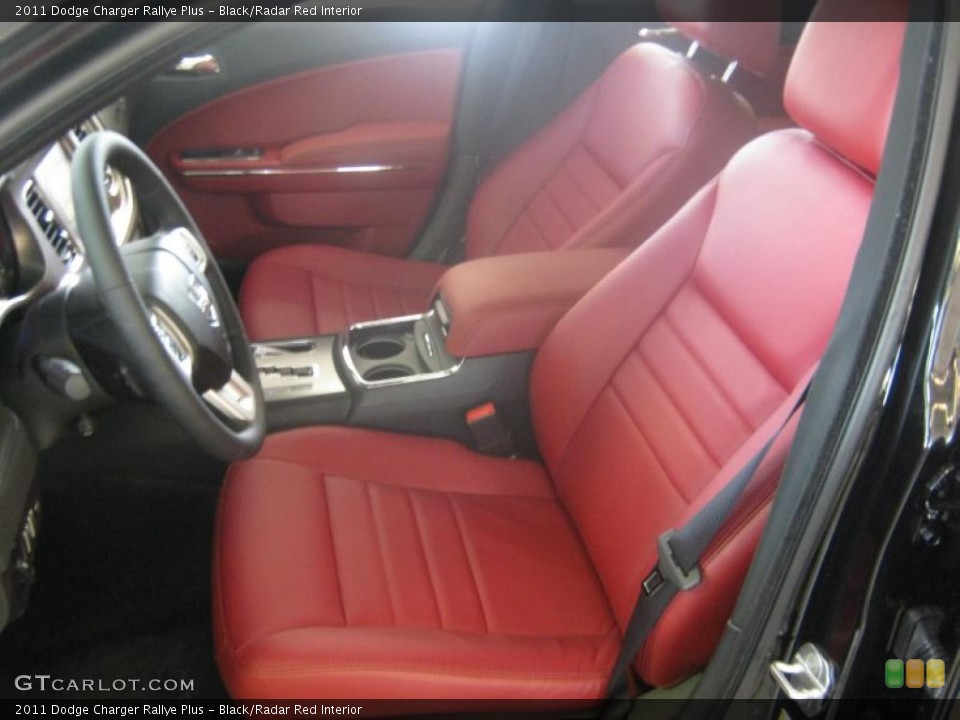 Black/Radar Red Interior Photo for the 2011 Dodge Charger Rallye Plus #44668119