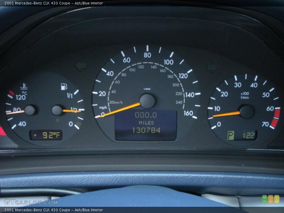 Ash/Blue Interior Gauges for the 2001 Mercedes-Benz CLK 430 Coupe #44670727