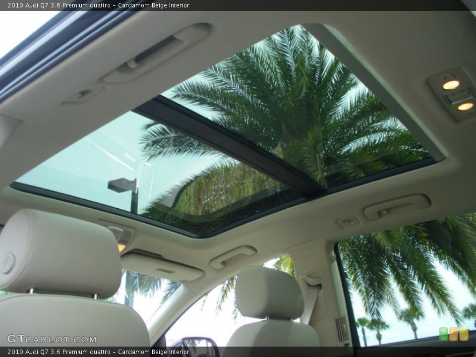 Cardamom Beige Interior Sunroof for the 2010 Audi Q7 3.6 Premium quattro #44672059