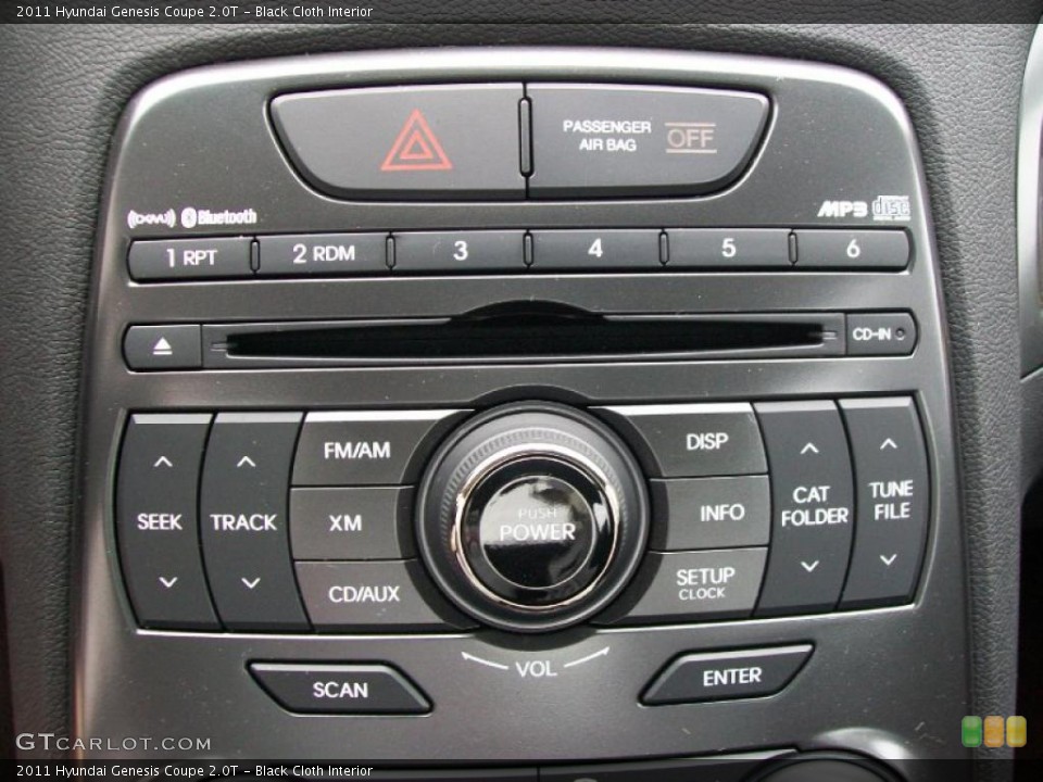 Black Cloth Interior Controls for the 2011 Hyundai Genesis Coupe 2.0T #44675423