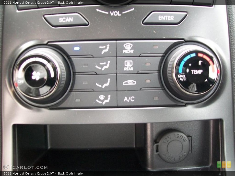 Black Cloth Interior Controls for the 2011 Hyundai Genesis Coupe 2.0T #44675443