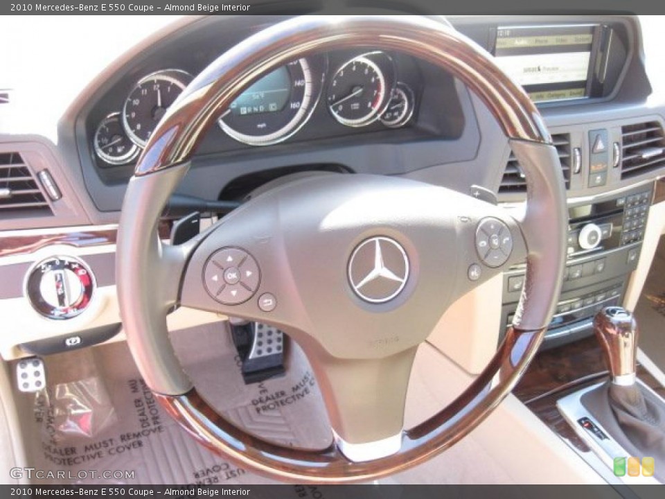 Almond Beige Interior Steering Wheel for the 2010 Mercedes-Benz E 550 Coupe #44676821