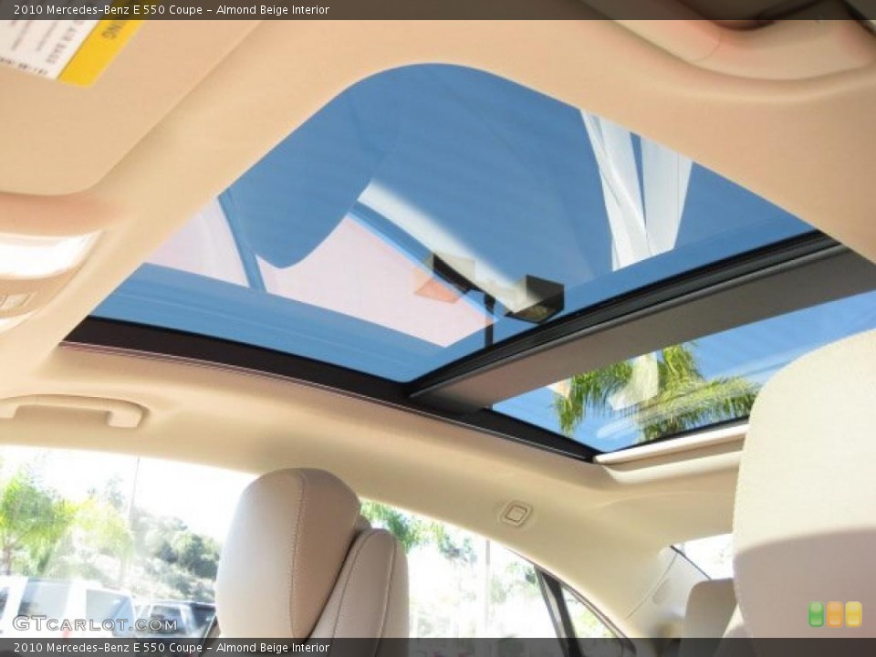 Almond Beige Interior Sunroof for the 2010 Mercedes-Benz E 550 Coupe #44676850
