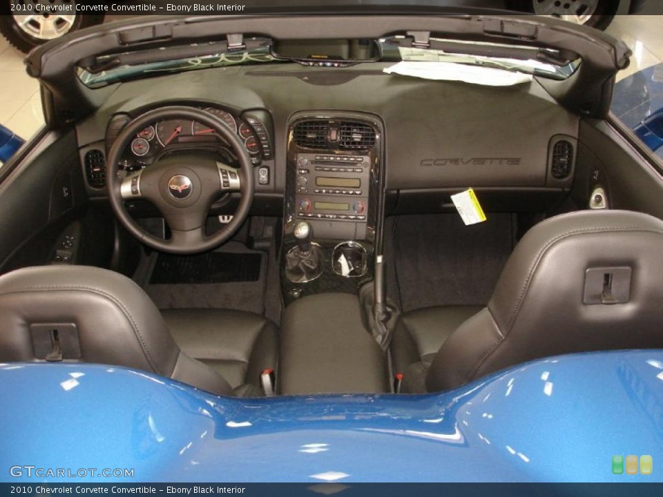 Ebony Black Interior Dashboard for the 2010 Chevrolet Corvette Convertible #44677623