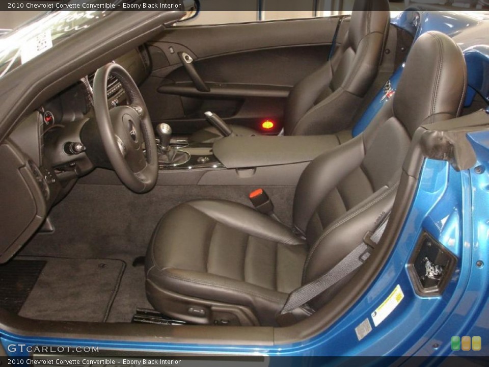Ebony Black Interior Photo for the 2010 Chevrolet Corvette Convertible #44677671