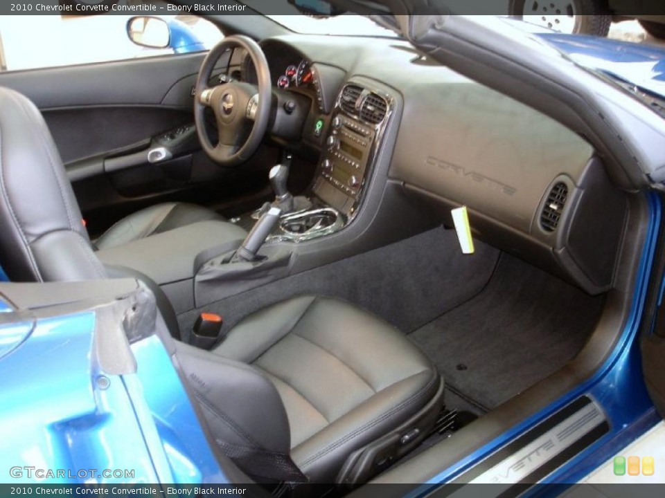 Ebony Black Interior Dashboard for the 2010 Chevrolet Corvette Convertible #44677759