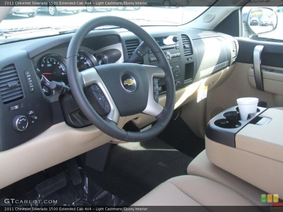 Light Cashmere/Ebony Interior Photo for the 2011 Chevrolet Silverado 1500 Extended Cab 4x4 #44679747
