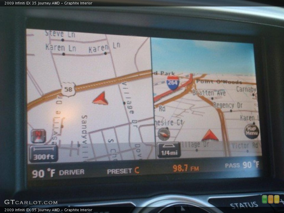 Graphite Interior Navigation for the 2009 Infiniti EX 35 Journey AWD #44681091