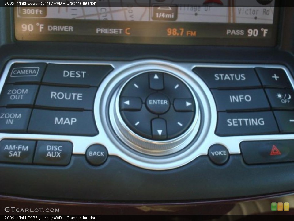 Graphite Interior Controls for the 2009 Infiniti EX 35 Journey AWD #44681123