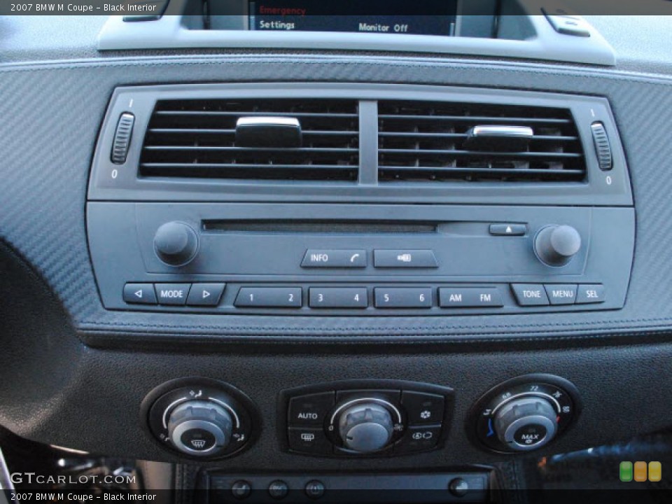 Black Interior Controls for the 2007 BMW M Coupe #44681203