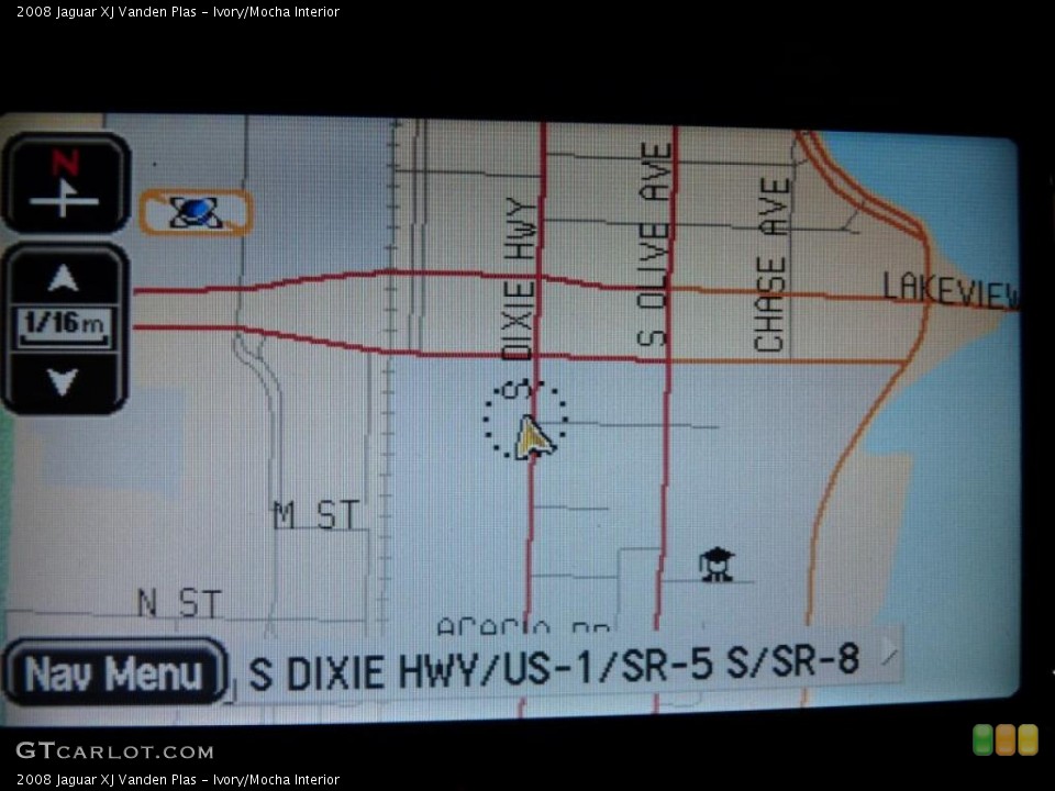 Ivory/Mocha Interior Navigation for the 2008 Jaguar XJ Vanden Plas #44681691