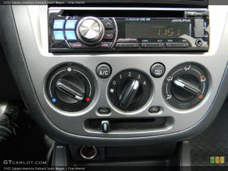 Gray Interior Controls for the 2002 Subaru Impreza Outback Sport Wagon #44682923