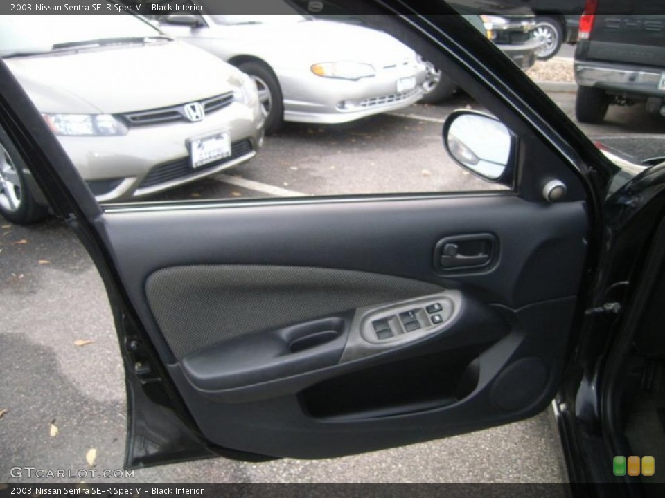 Black Interior Door Panel for the 2003 Nissan Sentra SE-R Spec V #44684331