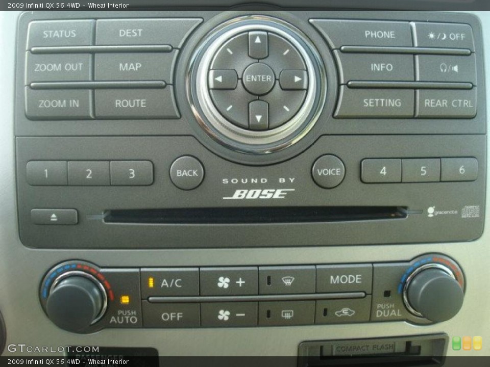 Wheat Interior Controls for the 2009 Infiniti QX 56 4WD #44684783