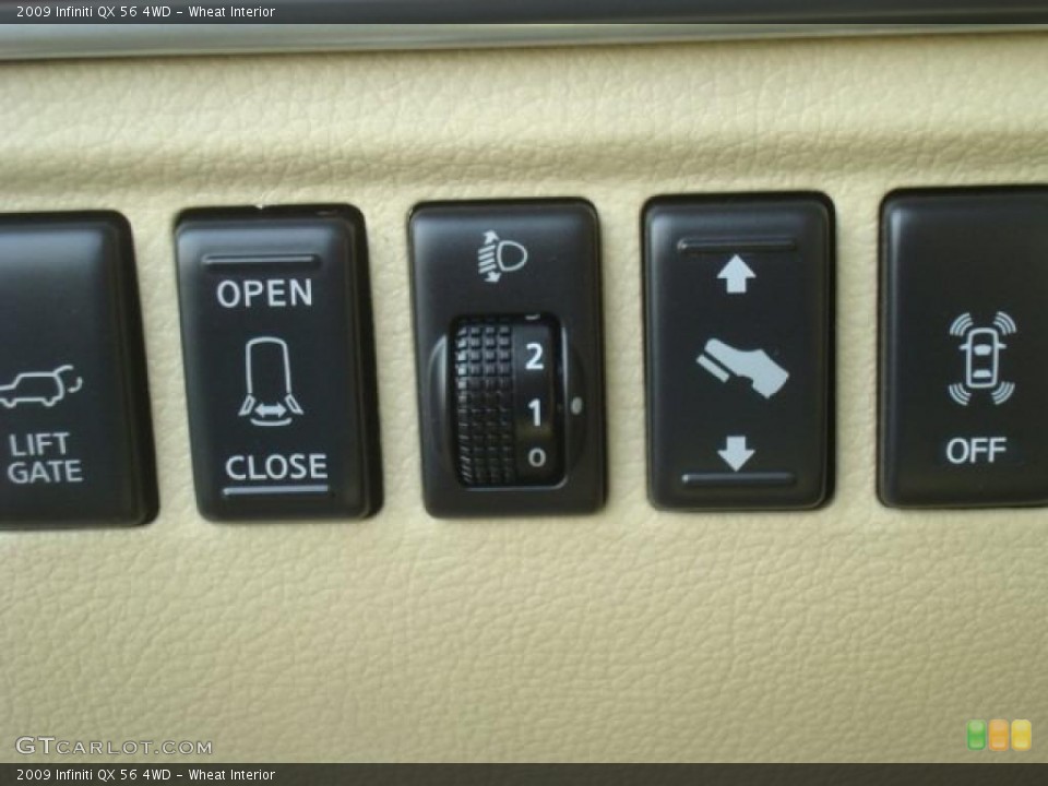 Wheat Interior Controls for the 2009 Infiniti QX 56 4WD #44684895
