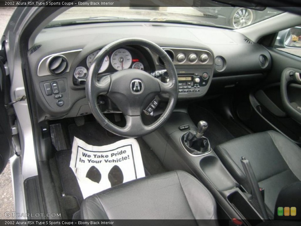 Ebony Black Interior Prime Interior for the 2002 Acura RSX Type S Sports Coupe #44685003