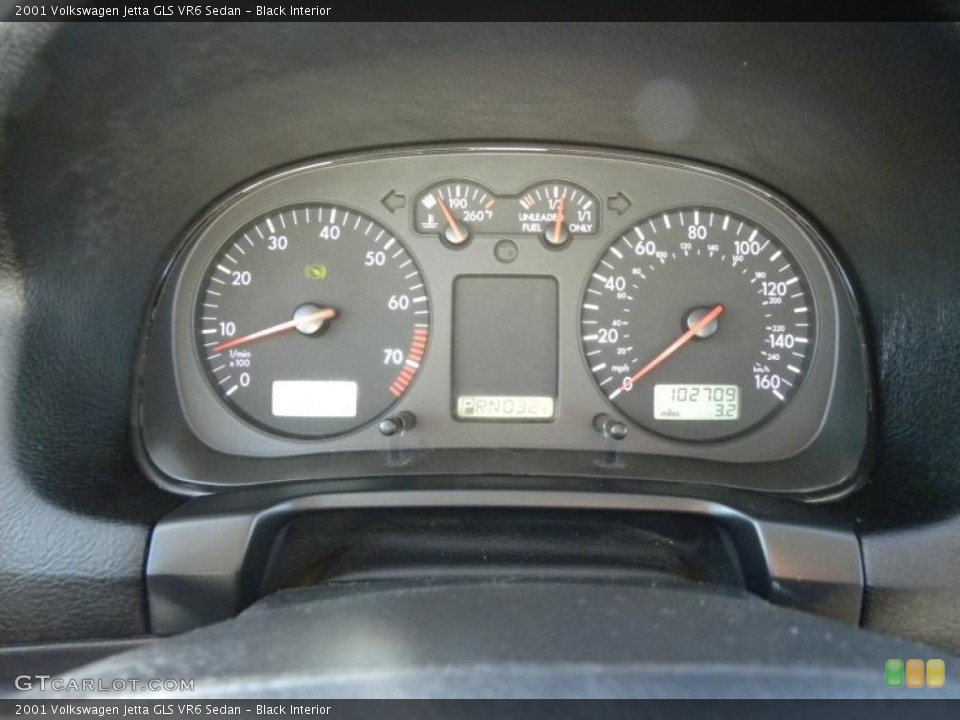 Black Interior Gauges for the 2001 Volkswagen Jetta GLS VR6 Sedan #44686088