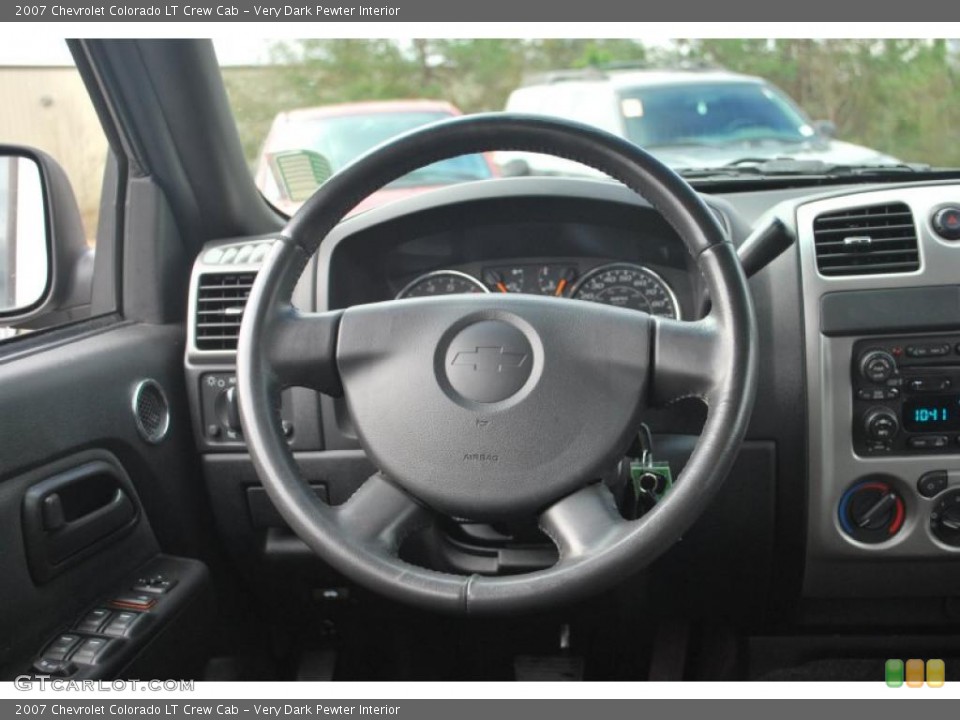 Very Dark Pewter Interior Steering Wheel for the 2007 Chevrolet Colorado LT Crew Cab #44686892