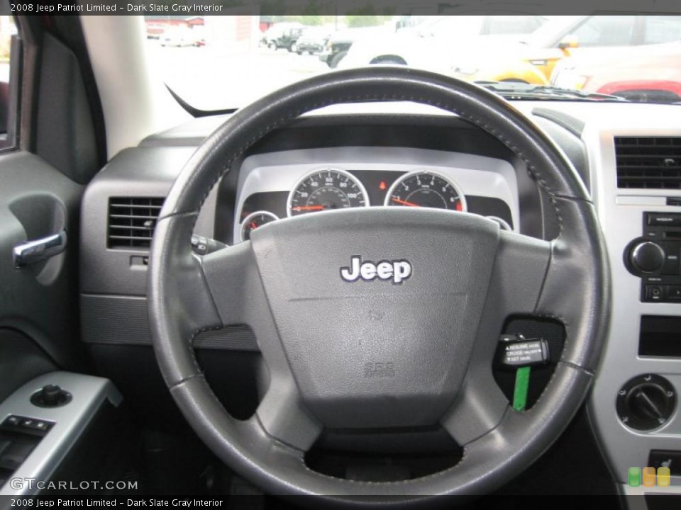 Dark Slate Gray Interior Steering Wheel for the 2008 Jeep Patriot Limited #44687712