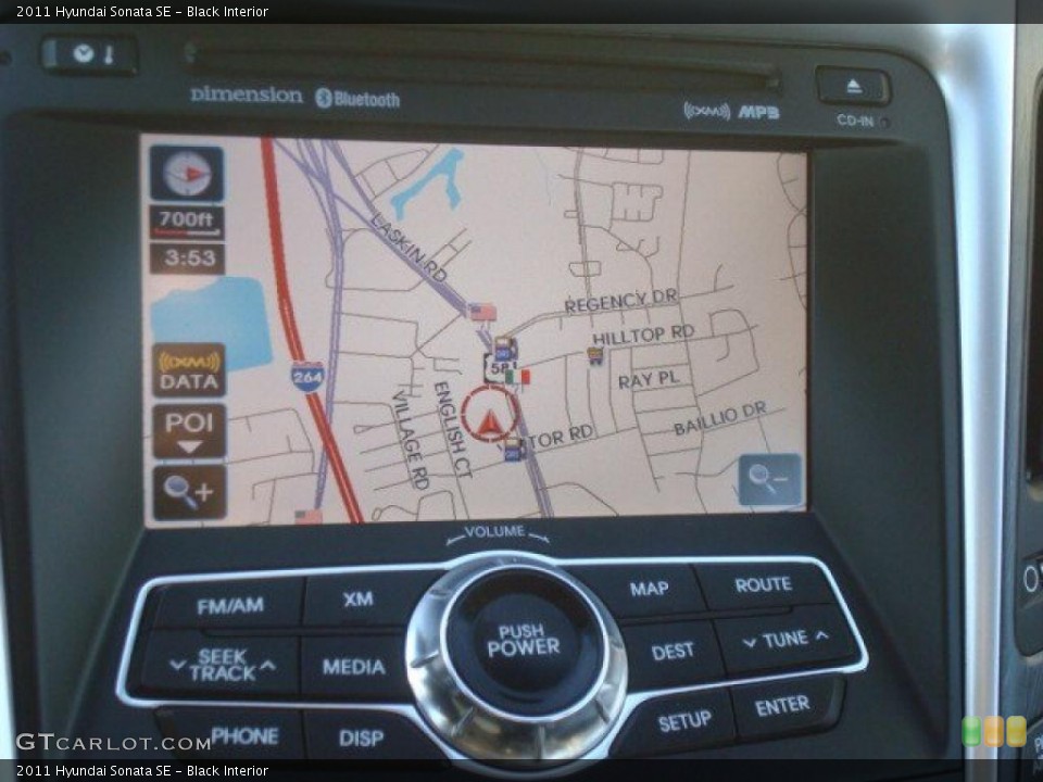 Black Interior Navigation for the 2011 Hyundai Sonata SE #44689565