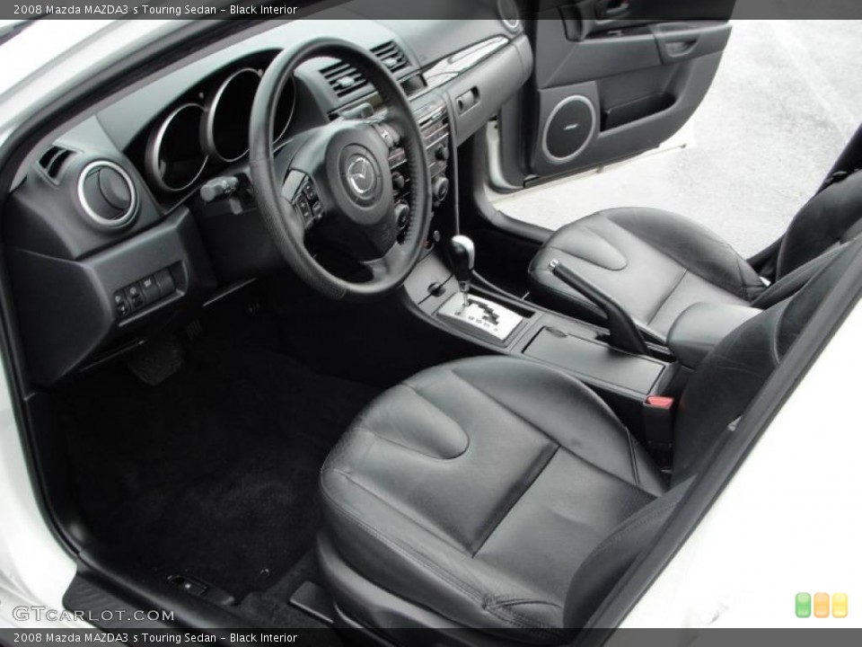 Black Interior Prime Interior for the 2008 Mazda MAZDA3 s Touring Sedan #44692521