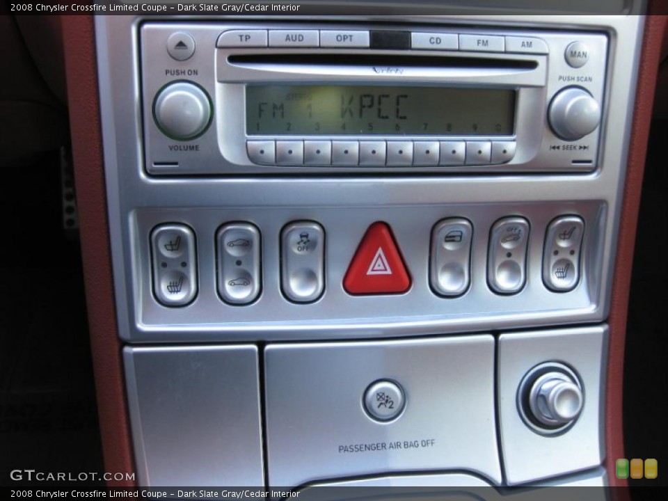 Dark Slate Gray/Cedar Interior Controls for the 2008 Chrysler Crossfire Limited Coupe #44693813
