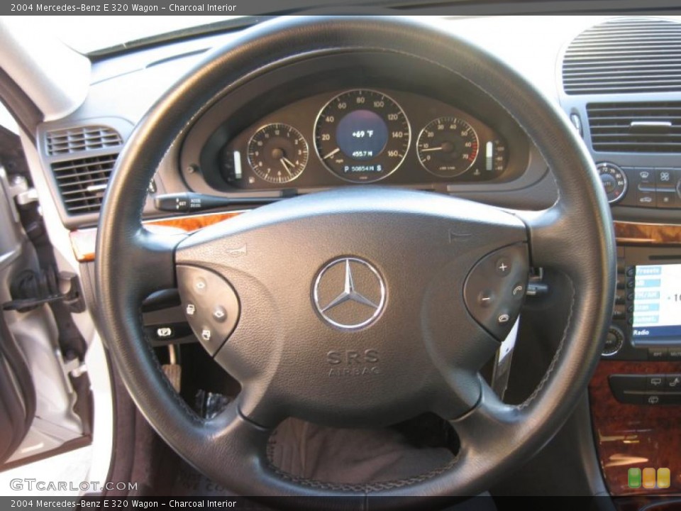 Charcoal Interior Steering Wheel for the 2004 Mercedes-Benz E 320 Wagon #44694218