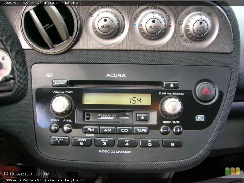 Ebony Interior Controls for the 2006 Acura RSX Type S Sports Coupe #44694545