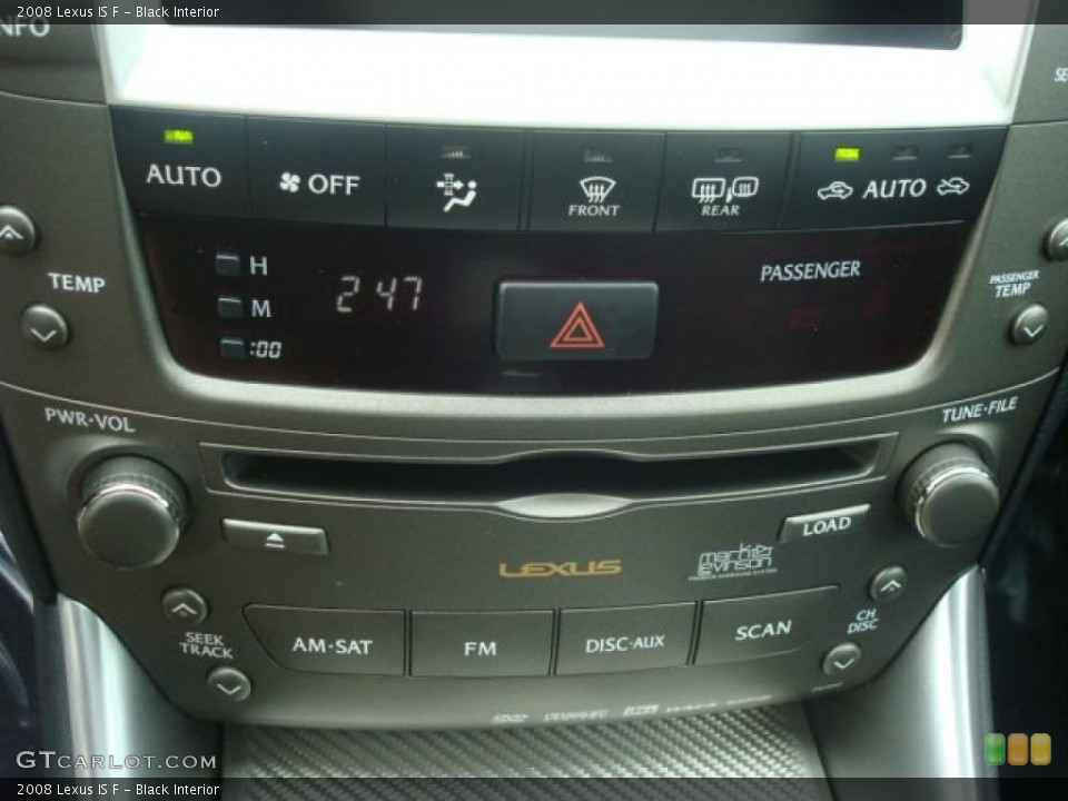 Black Interior Controls for the 2008 Lexus IS F #44696617