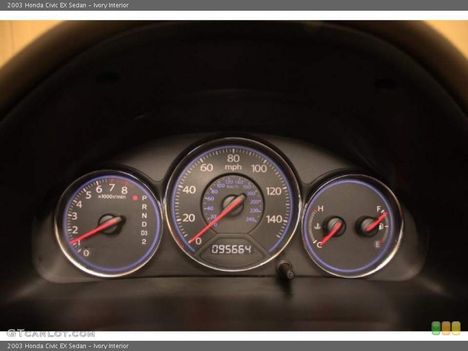 Ivory Interior Gauges for the 2003 Honda Civic EX Sedan #44696801