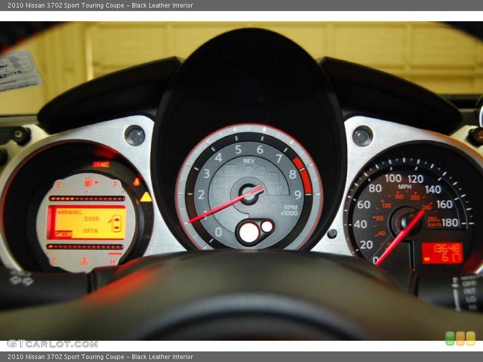 Black Leather Interior Gauges for the 2010 Nissan 370Z Sport Touring Coupe #44696821