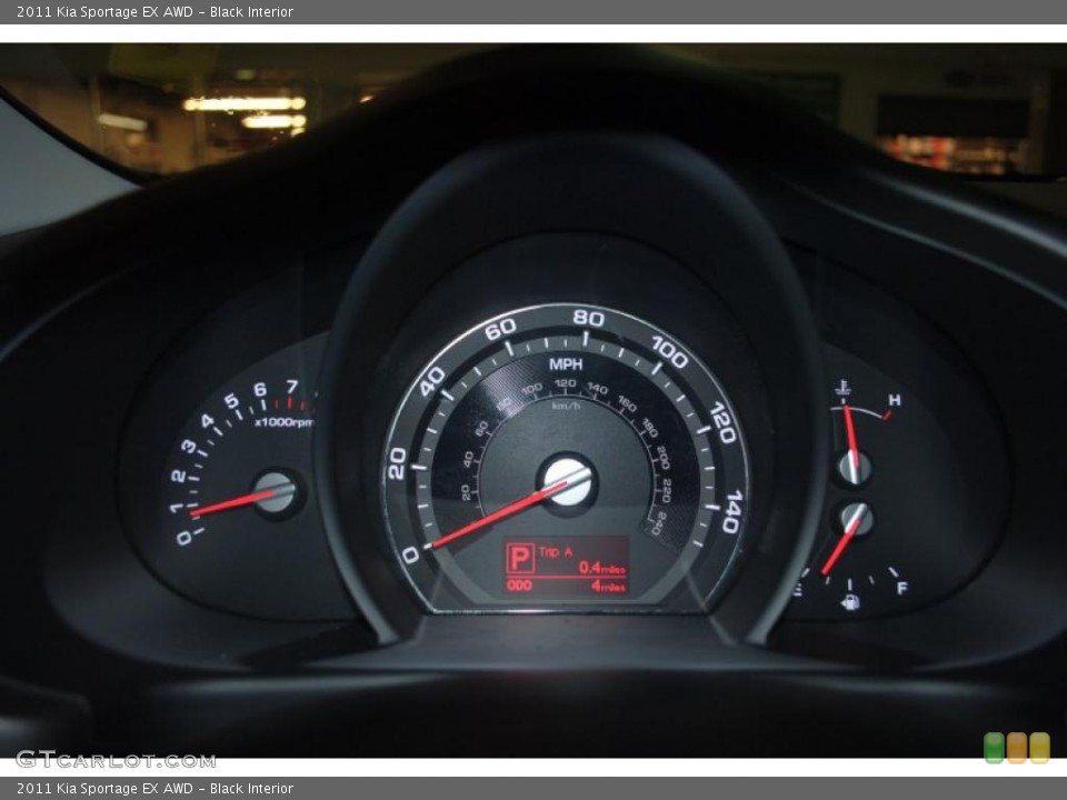 Black Interior Gauges for the 2011 Kia Sportage EX AWD #44698457