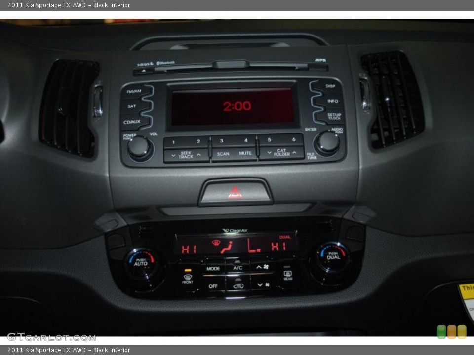 Black Interior Controls for the 2011 Kia Sportage EX AWD #44698485