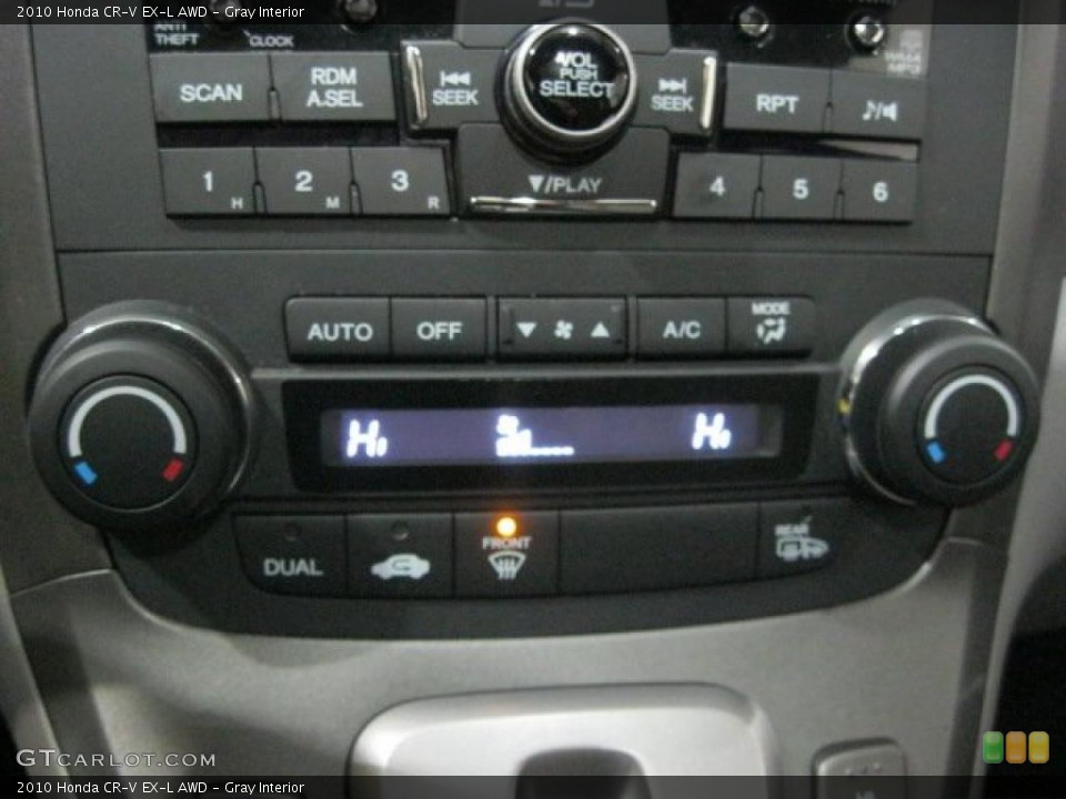 Gray Interior Controls for the 2010 Honda CR-V EX-L AWD #44699205