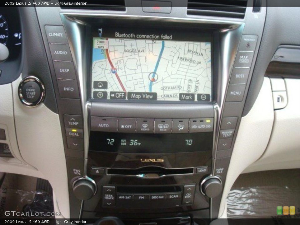 Light Gray Interior Controls for the 2009 Lexus LS 460 AWD #44701021