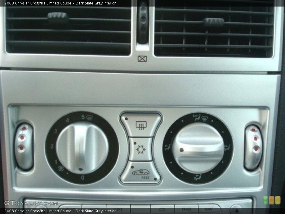 Dark Slate Gray Interior Controls for the 2008 Chrysler Crossfire Limited Coupe #44708142