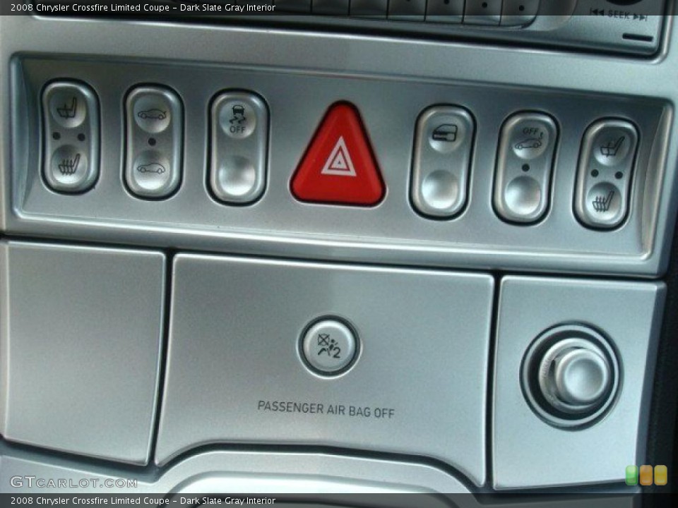 Dark Slate Gray Interior Controls for the 2008 Chrysler Crossfire Limited Coupe #44708158