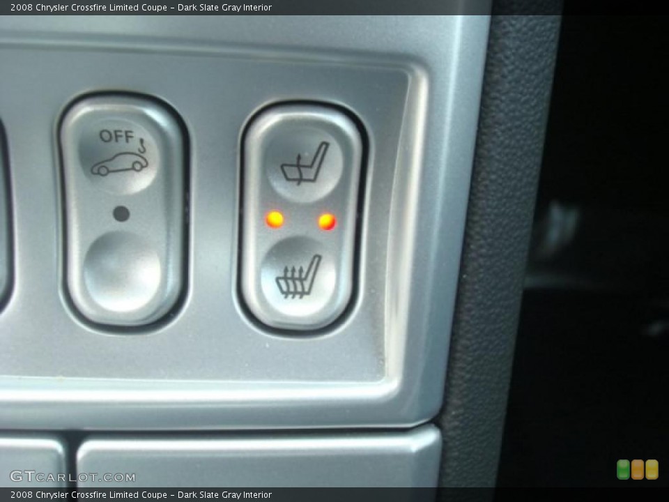 Dark Slate Gray Interior Controls for the 2008 Chrysler Crossfire Limited Coupe #44708170