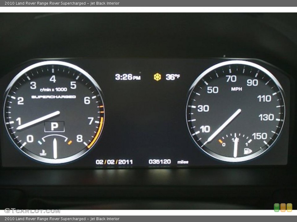 Jet Black Interior Gauges for the 2010 Land Rover Range Rover Supercharged #44709870