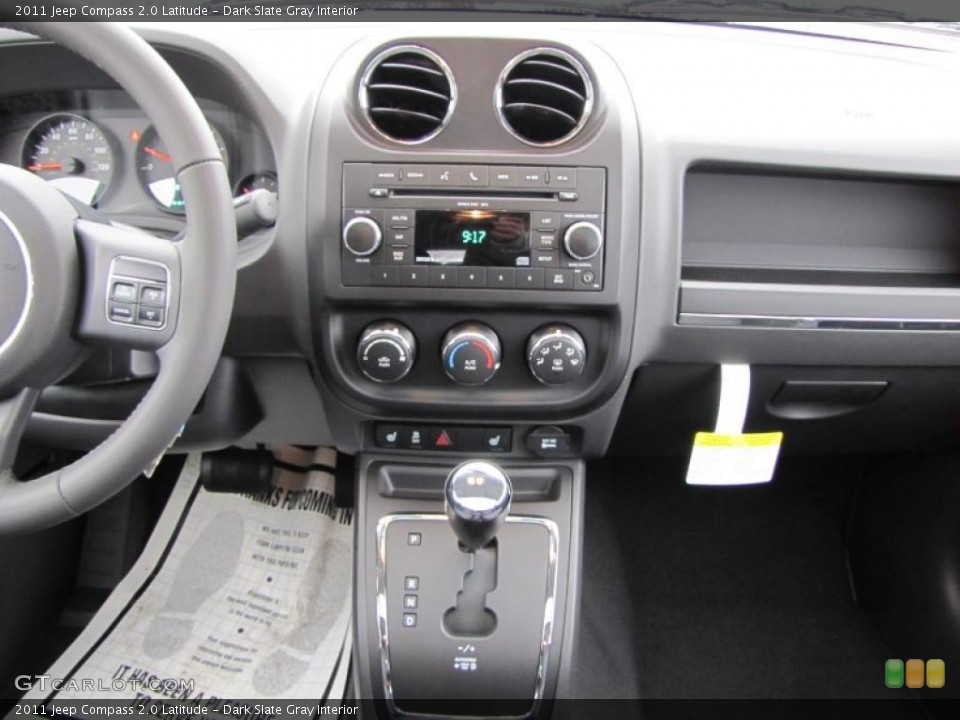 Dark Slate Gray Interior Dashboard for the 2011 Jeep Compass 2.0 Latitude #44710551