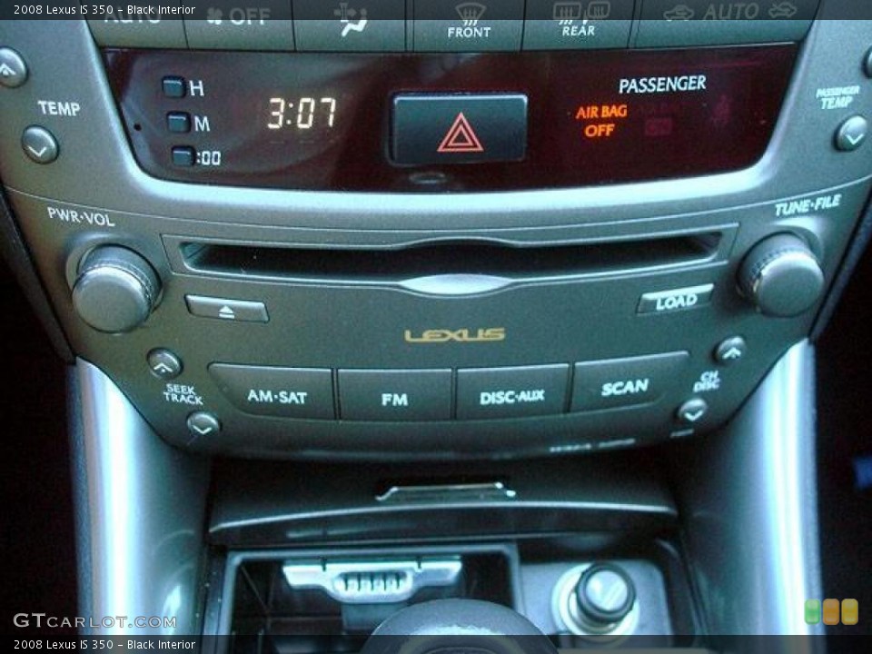 Black Interior Controls for the 2008 Lexus IS 350 #44710719