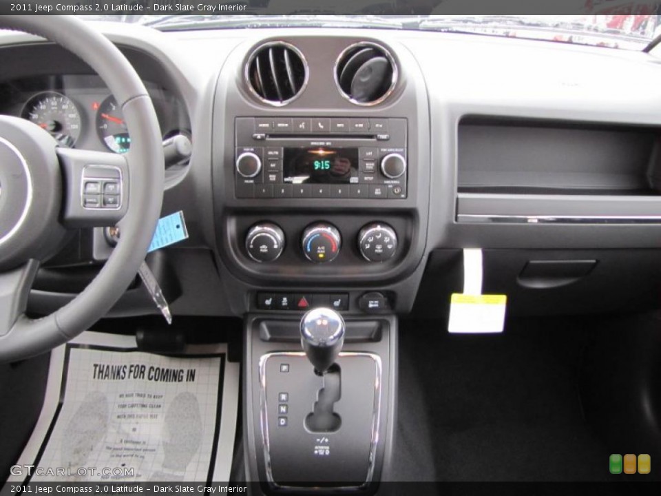 Dark Slate Gray Interior Dashboard for the 2011 Jeep Compass 2.0 Latitude #44710805