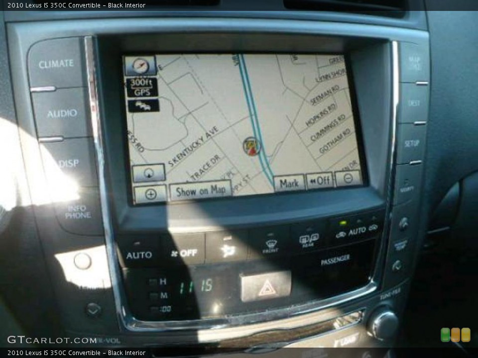 Black Interior Navigation for the 2010 Lexus IS 350C Convertible #44712679