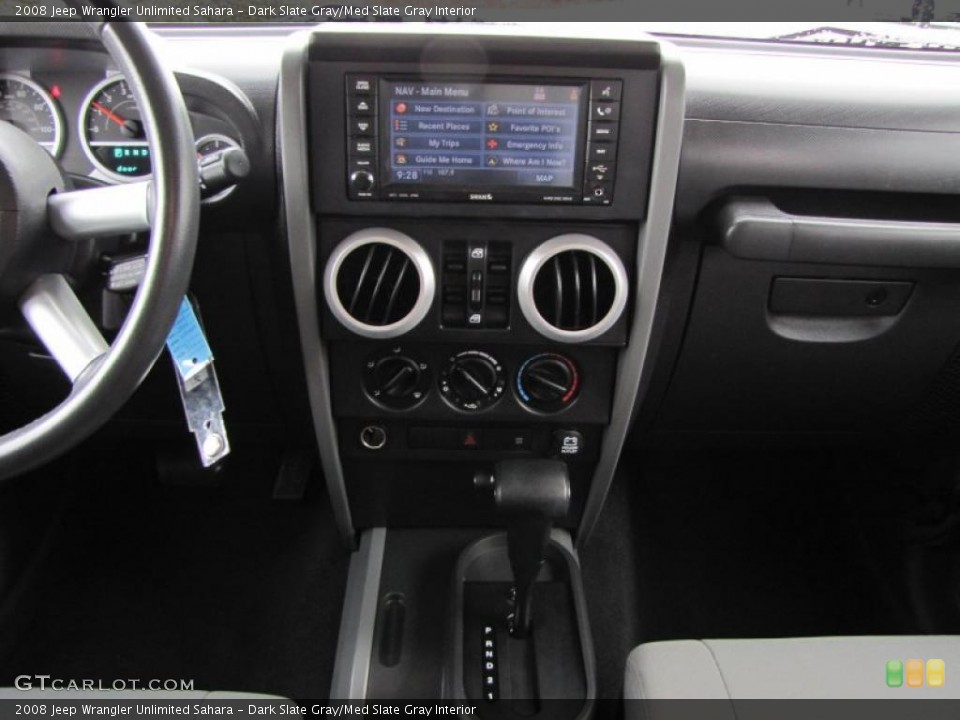 Dark Slate Gray/Med Slate Gray Interior Controls for the 2008 Jeep Wrangler Unlimited Sahara #44715387