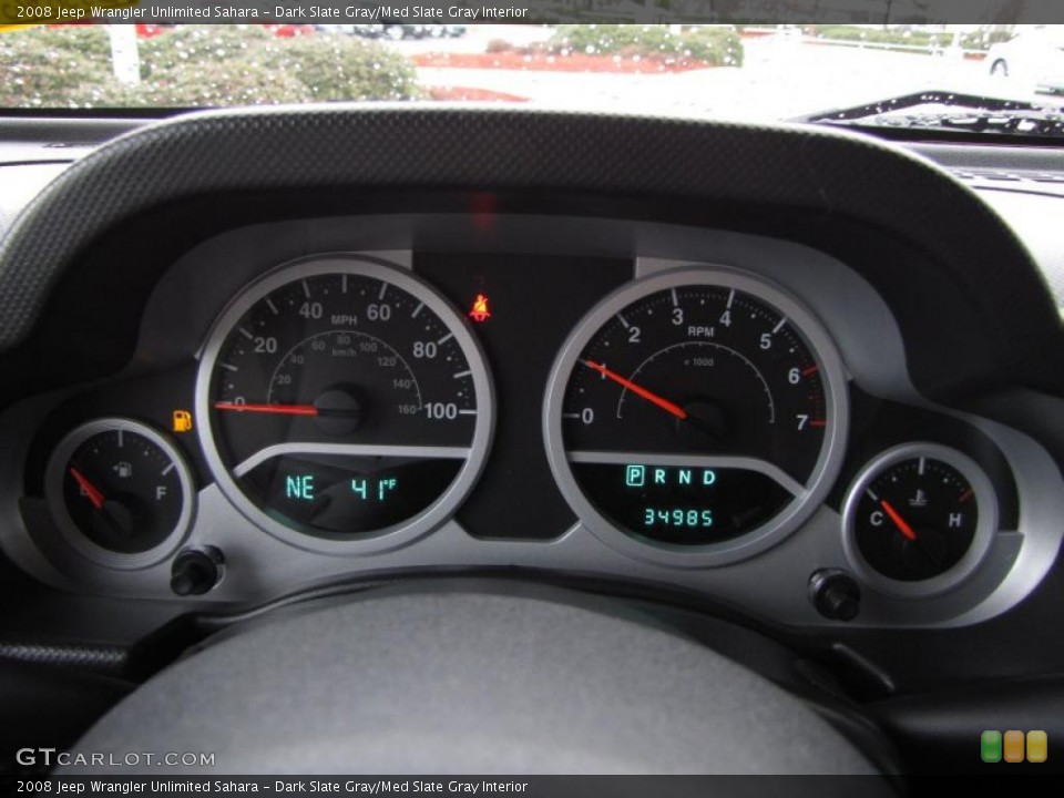Dark Slate Gray/Med Slate Gray Interior Gauges for the 2008 Jeep Wrangler Unlimited Sahara #44715435