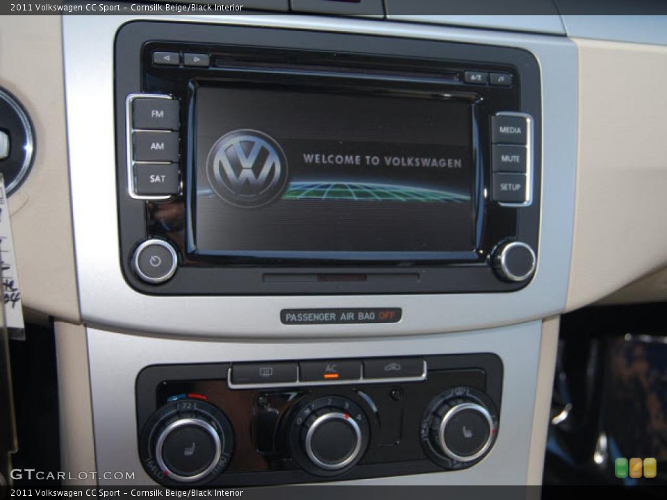 Cornsilk Beige/Black Interior Controls for the 2011 Volkswagen CC Sport #44715515