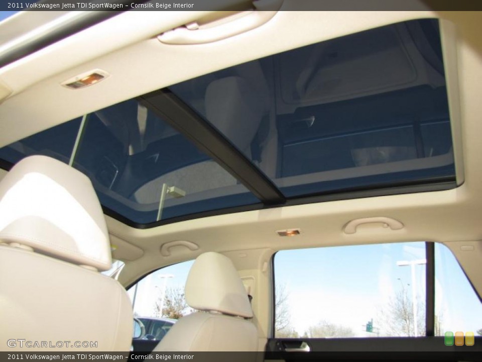 Cornsilk Beige Interior Sunroof for the 2011 Volkswagen Jetta TDI SportWagen #44716555