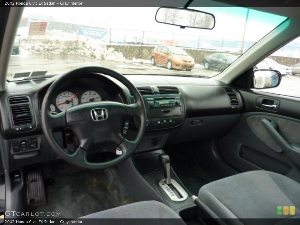 Gray Interior Prime Interior for the 2002 Honda Civic EX Sedan #44719524