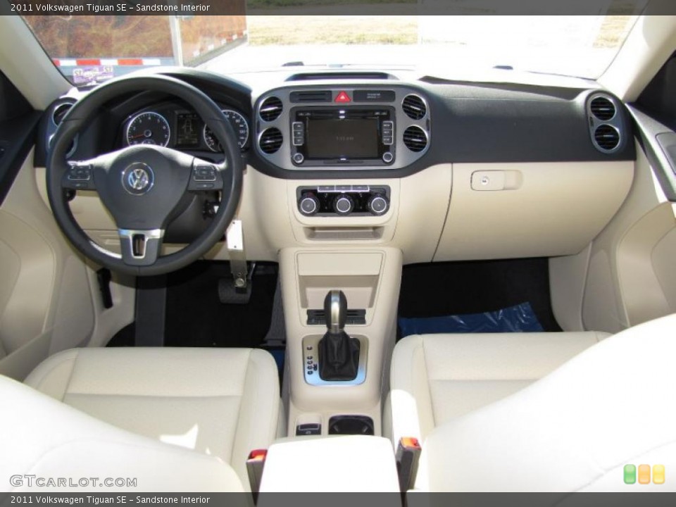 Sandstone Interior Dashboard for the 2011 Volkswagen Tiguan SE #44720848